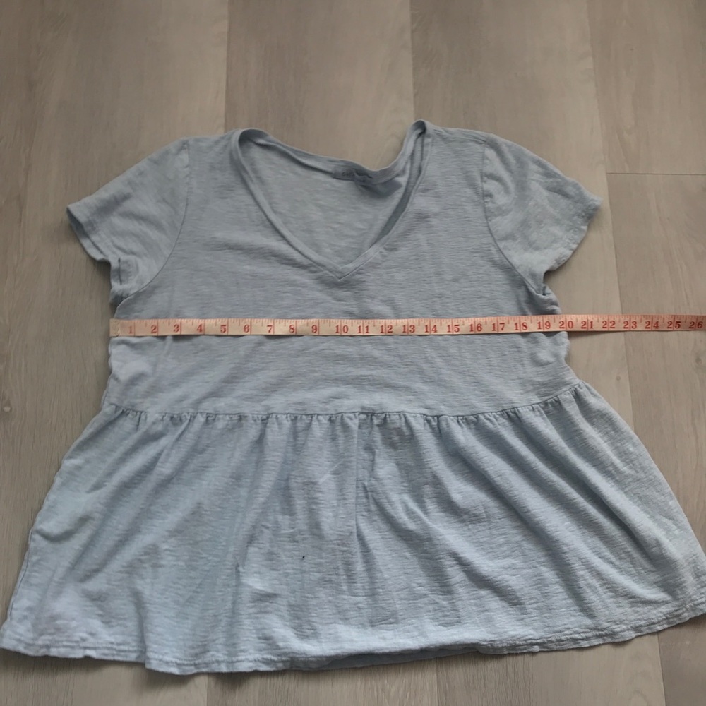 CUT LOOSE BLUE BABYDOLL T SHIRT SHORT SLEEVE PULLOVER WOMENS MEDIUM - Picture 5 of 7